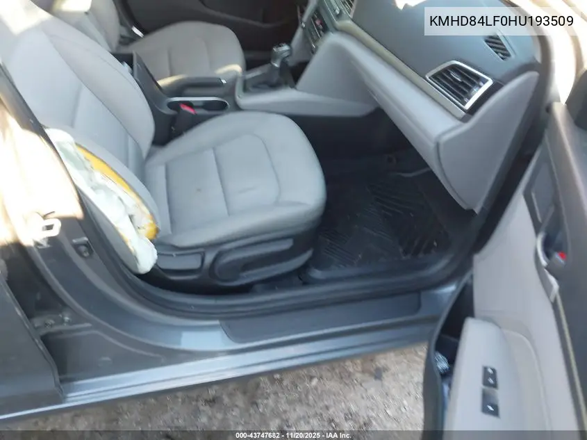 KMHD84LF0HU193509 2017 Hyundai Elantra Se
