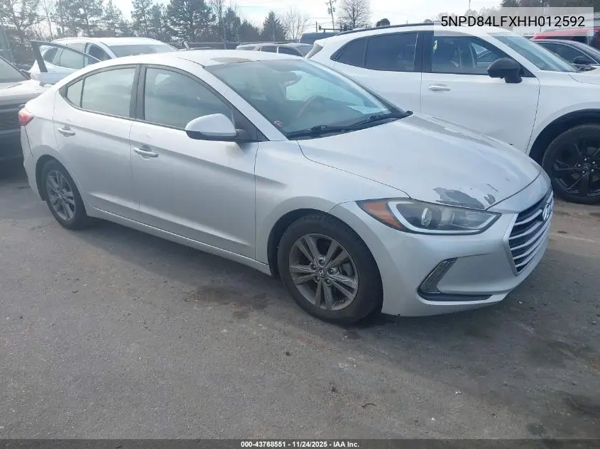 5NPD84LFXHH012592 2017 Hyundai Elantra Se