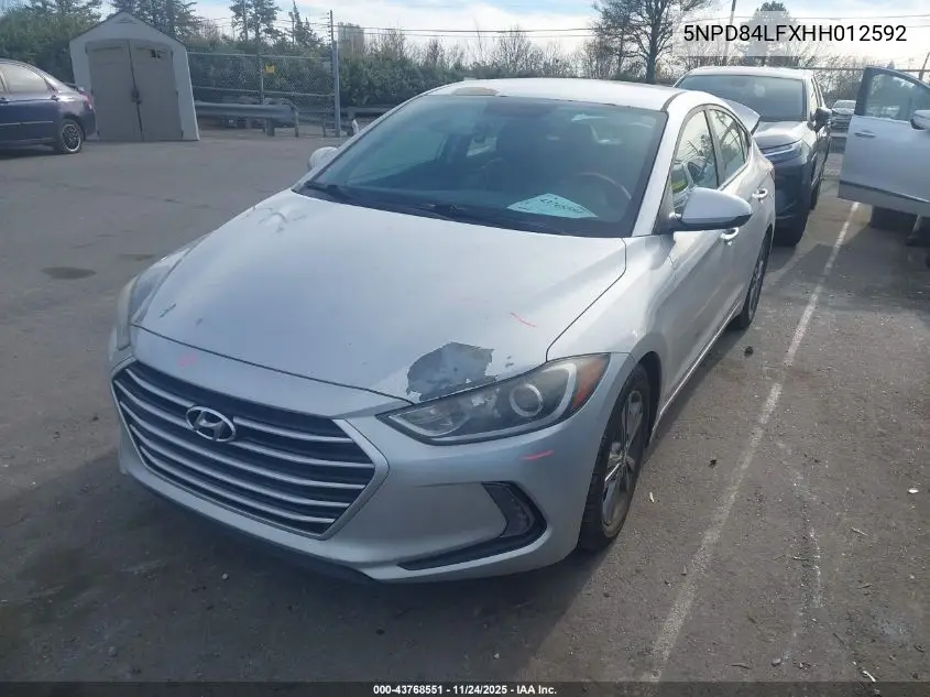 5NPD84LFXHH012592 2017 Hyundai Elantra Se
