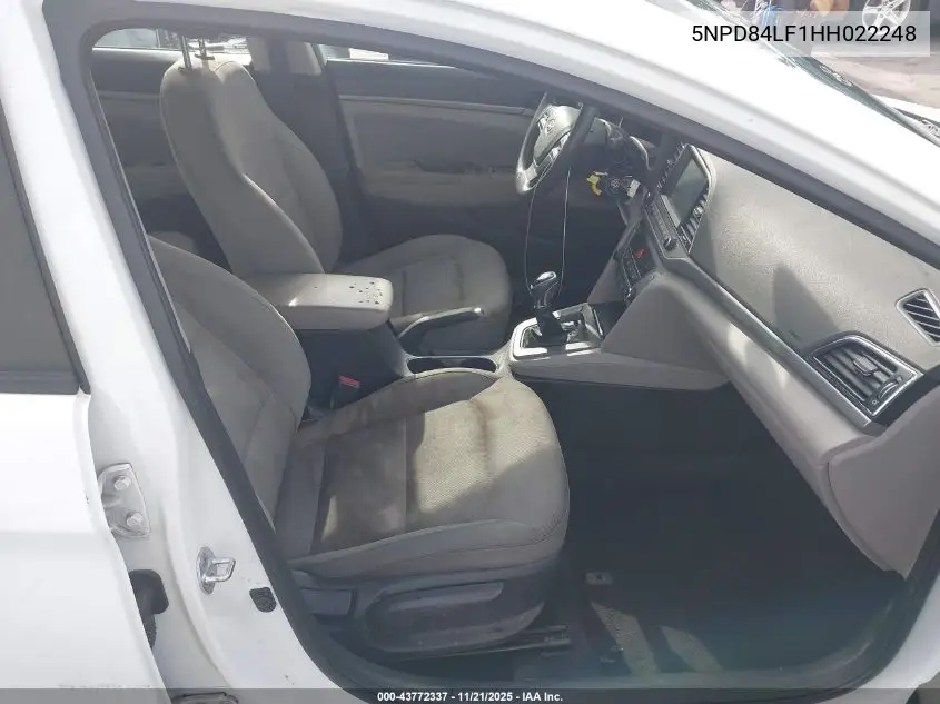 5NPD84LF1HH022248 2017 Hyundai Elantra Se