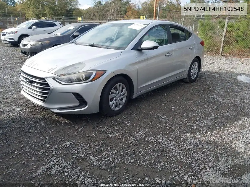 5NPD74LF4HH102548 2017 Hyundai Elantra Se