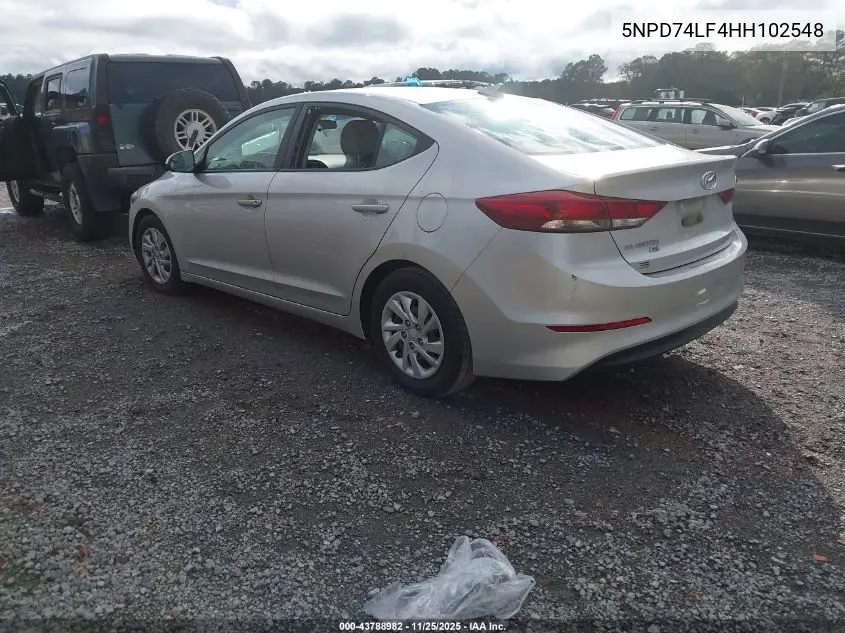 5NPD74LF4HH102548 2017 Hyundai Elantra Se