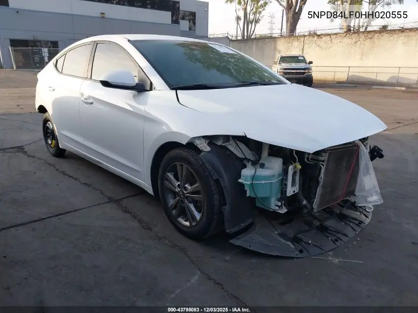 5NPD84LF0HH020555 2017 Hyundai Elantra Se