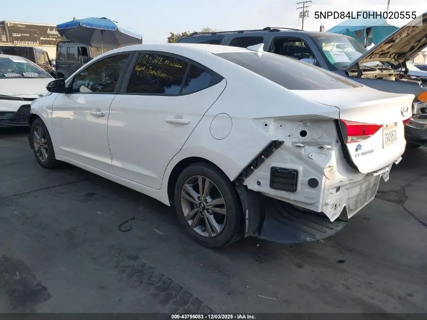 5NPD84LF0HH020555 2017 Hyundai Elantra Se
