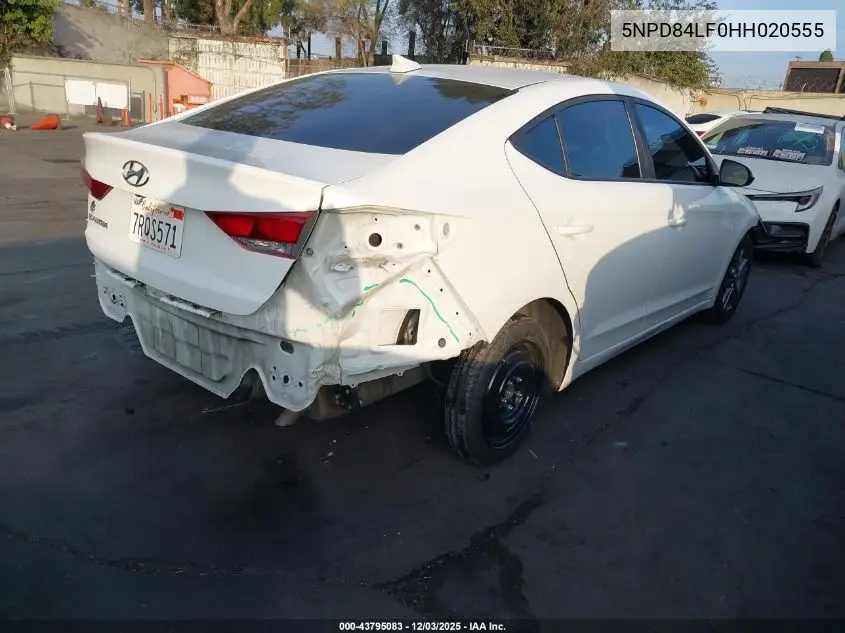 5NPD84LF0HH020555 2017 Hyundai Elantra Se