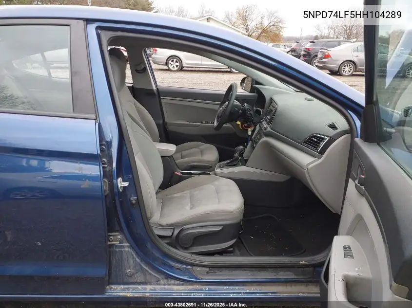 5NPD74LF5HH104289 2017 Hyundai Elantra Se