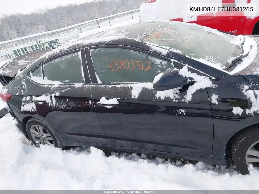 KMHD84LF7HU381265 2017 Hyundai Elantra Se