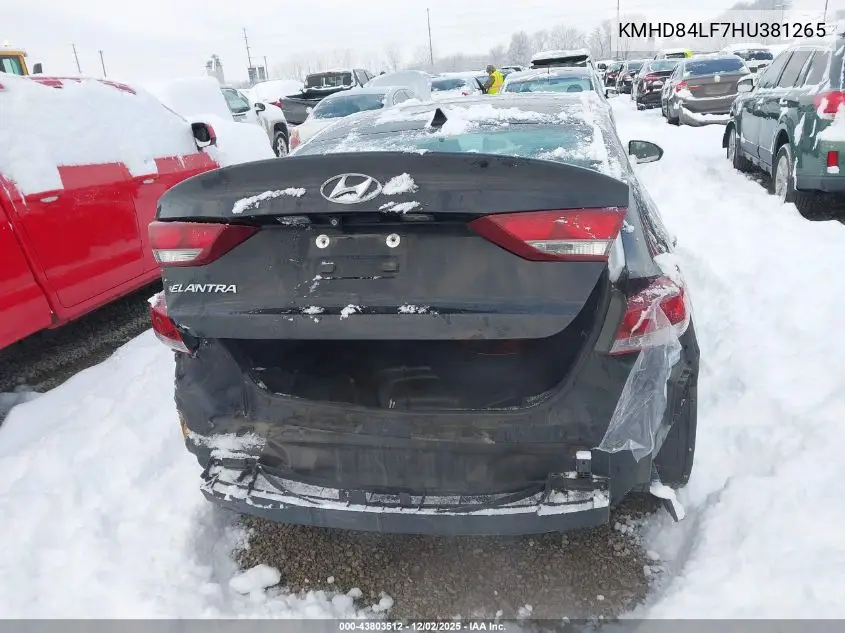 KMHD84LF7HU381265 2017 Hyundai Elantra Se