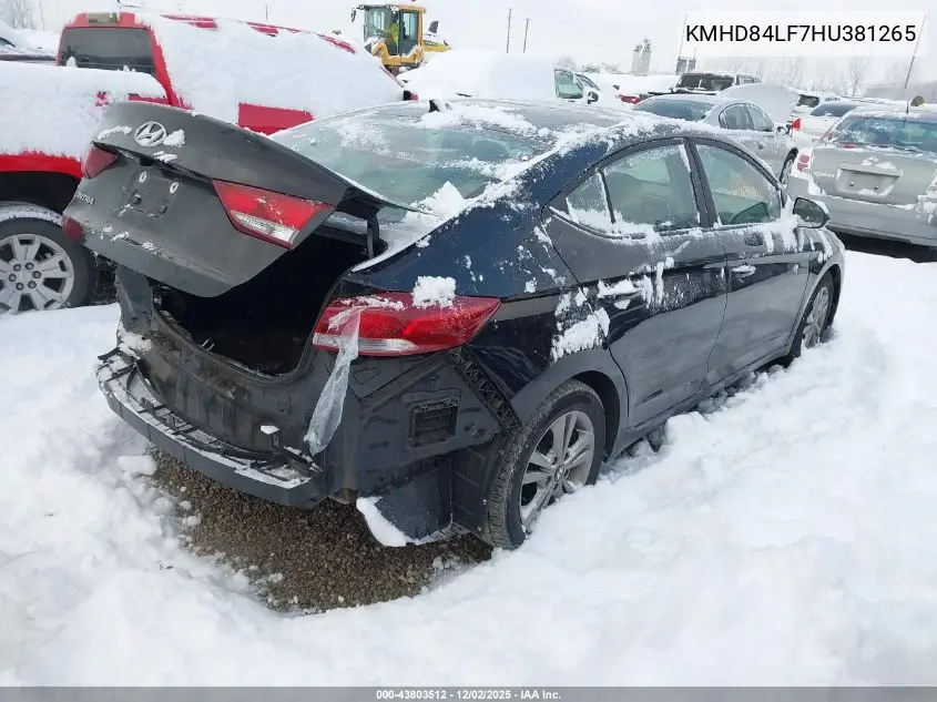 KMHD84LF7HU381265 2017 Hyundai Elantra Se