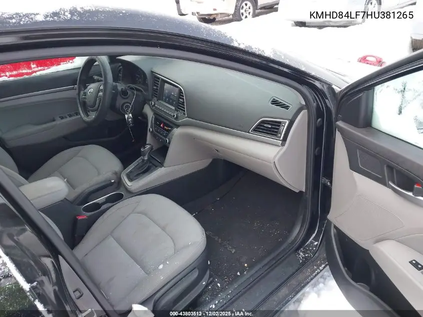 KMHD84LF7HU381265 2017 Hyundai Elantra Se