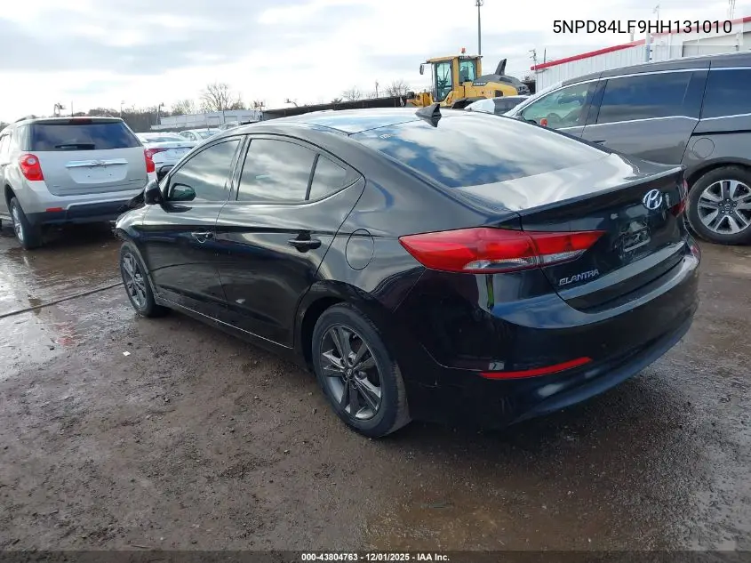 5NPD84LF9HH131010 2017 Hyundai Elantra Se