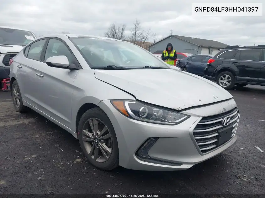 5NPD84LF3HH041397 2017 Hyundai Elantra Se