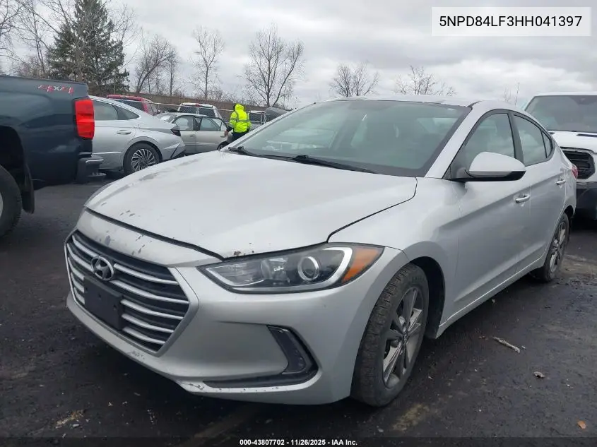 5NPD84LF3HH041397 2017 Hyundai Elantra Se