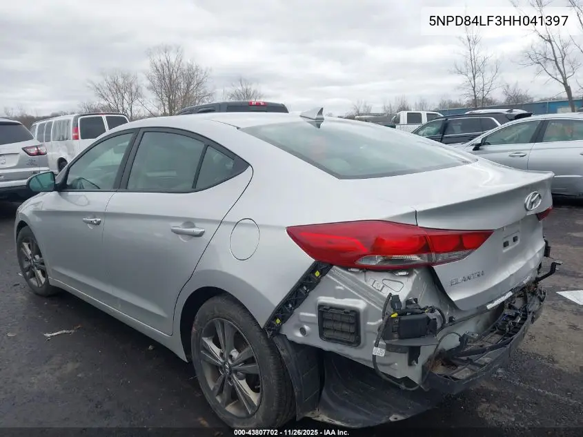 5NPD84LF3HH041397 2017 Hyundai Elantra Se