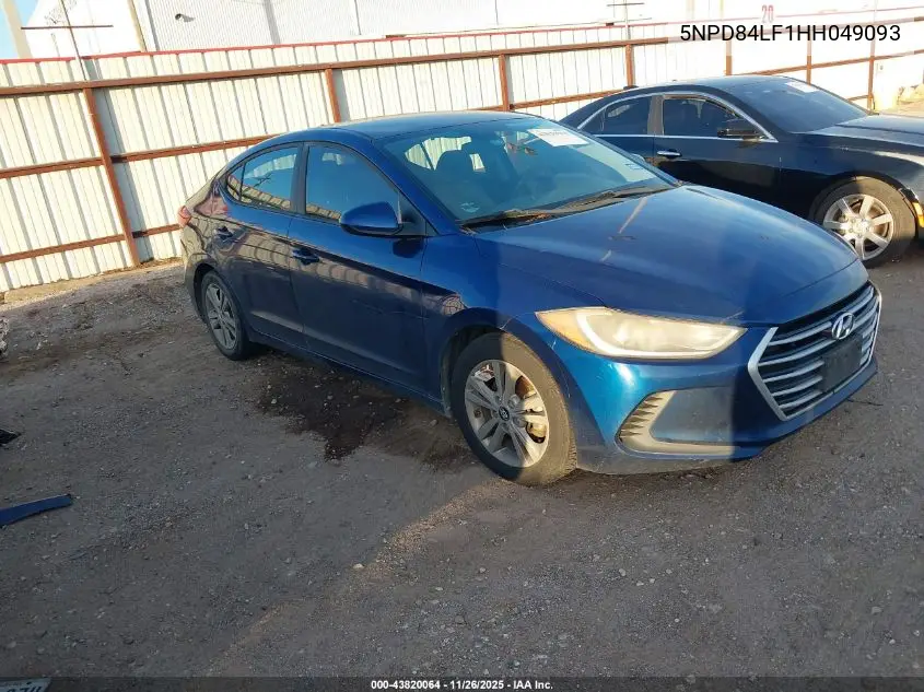 5NPD84LF1HH049093 2017 Hyundai Elantra Se