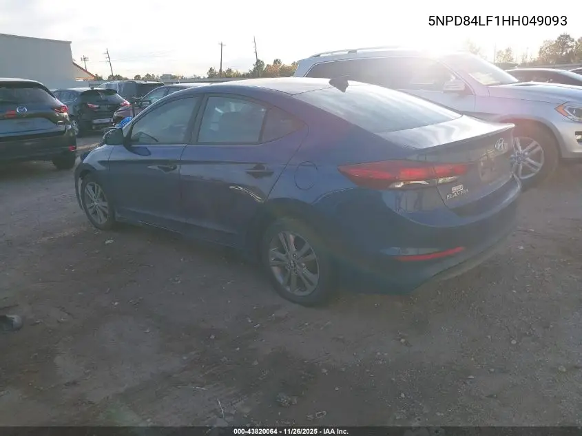 5NPD84LF1HH049093 2017 Hyundai Elantra Se