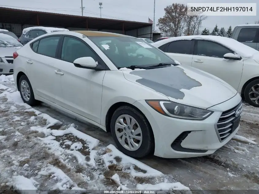 5NPD74LF2HH197014 2017 Hyundai Elantra Se