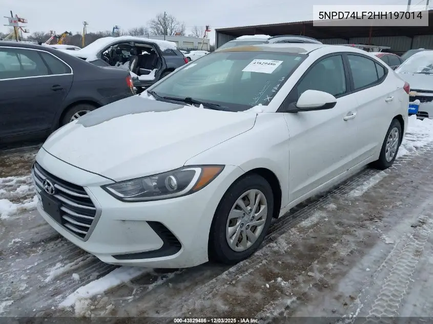 5NPD74LF2HH197014 2017 Hyundai Elantra Se