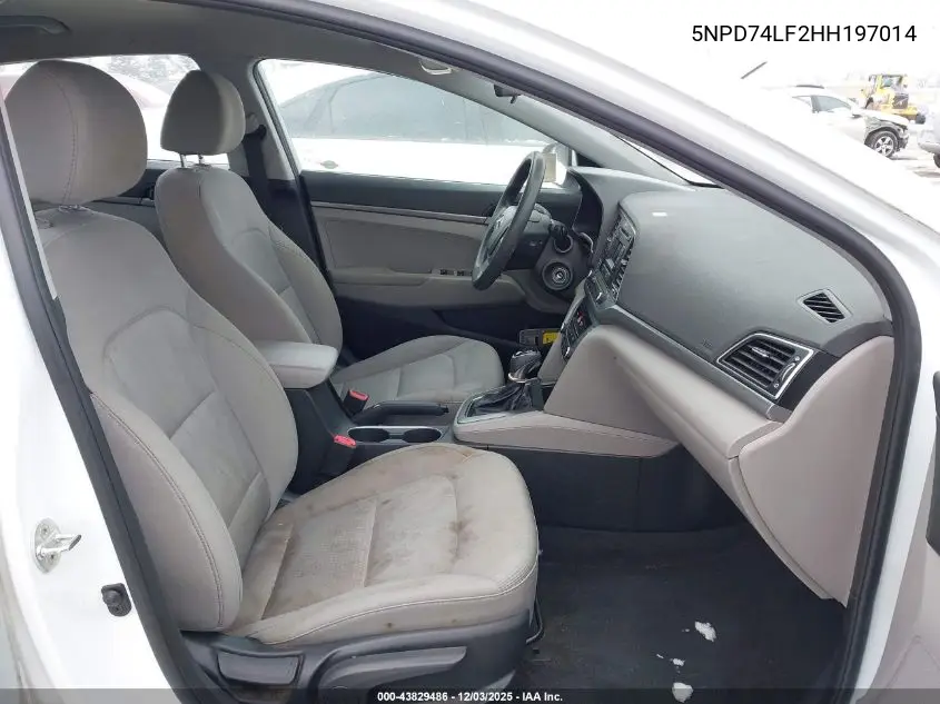 5NPD74LF2HH197014 2017 Hyundai Elantra Se