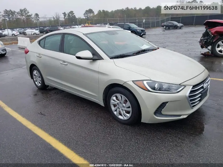 5NPD74LF6HH199638 2017 Hyundai Elantra Se