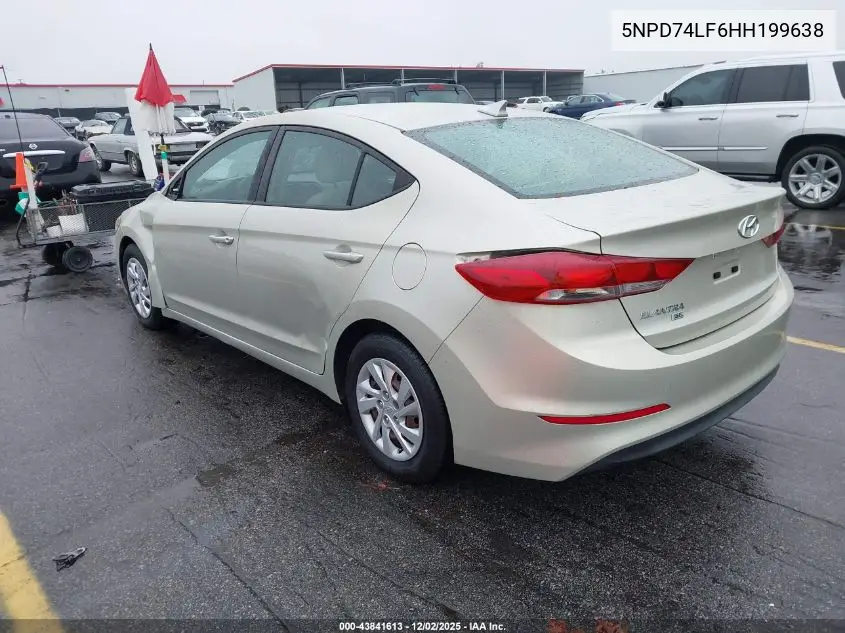 5NPD74LF6HH199638 2017 Hyundai Elantra Se