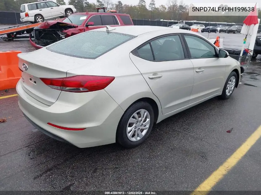 5NPD74LF6HH199638 2017 Hyundai Elantra Se