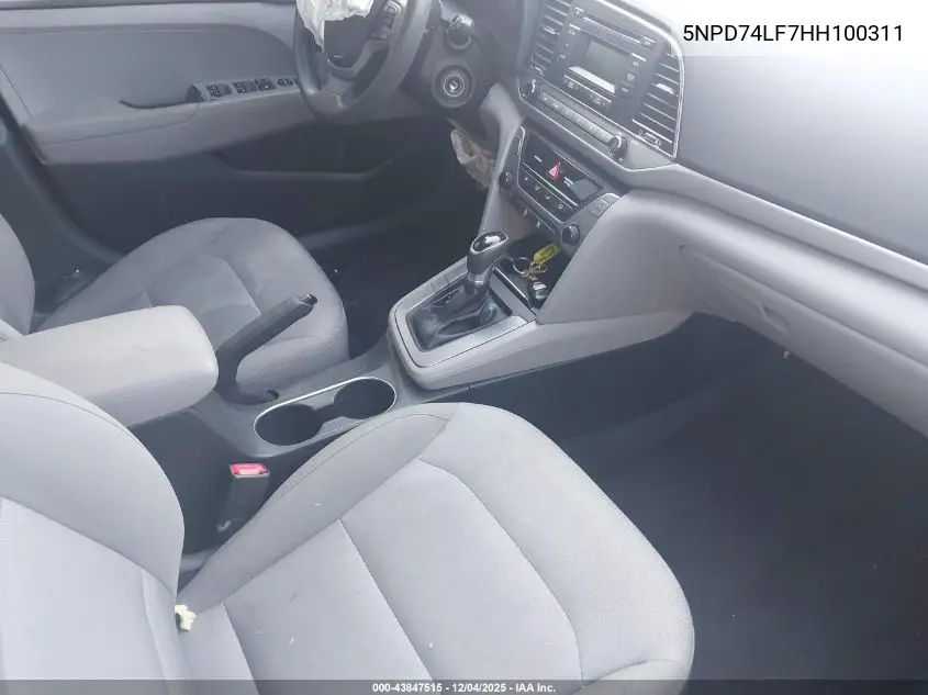 5NPD74LF7HH100311 2017 Hyundai Elantra Se