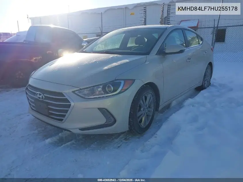 KMHD84LF7HU255178 2017 Hyundai Elantra Value Edition