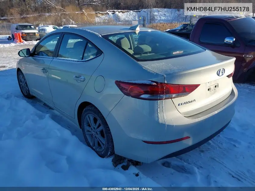 KMHD84LF7HU255178 2017 Hyundai Elantra Value Edition