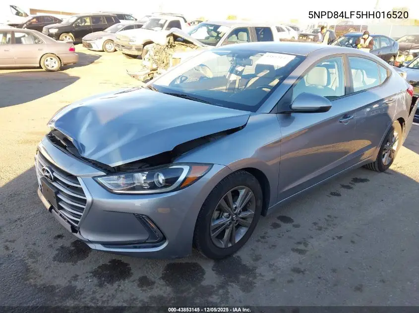 5NPD84LF5HH016520 2017 Hyundai Elantra Se