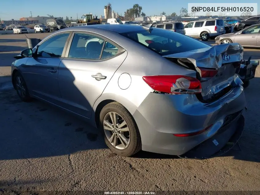 5NPD84LF5HH016520 2017 Hyundai Elantra Se