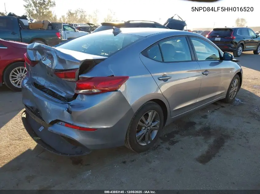 5NPD84LF5HH016520 2017 Hyundai Elantra Se