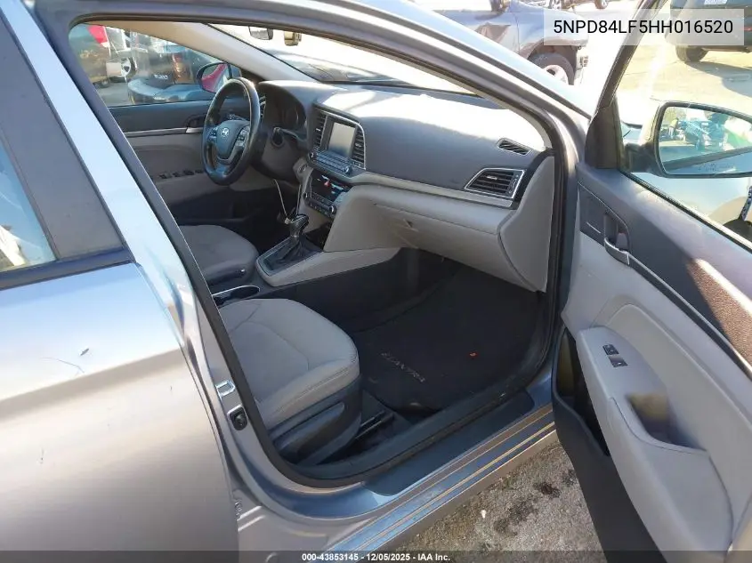 5NPD84LF5HH016520 2017 Hyundai Elantra Se