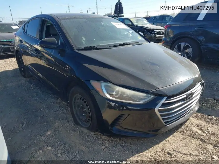 KMHD74LF1HU407295 2017 Hyundai Elantra Se