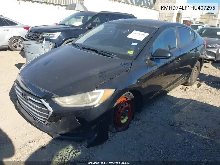 KMHD74LF1HU407295 2017 Hyundai Elantra Se