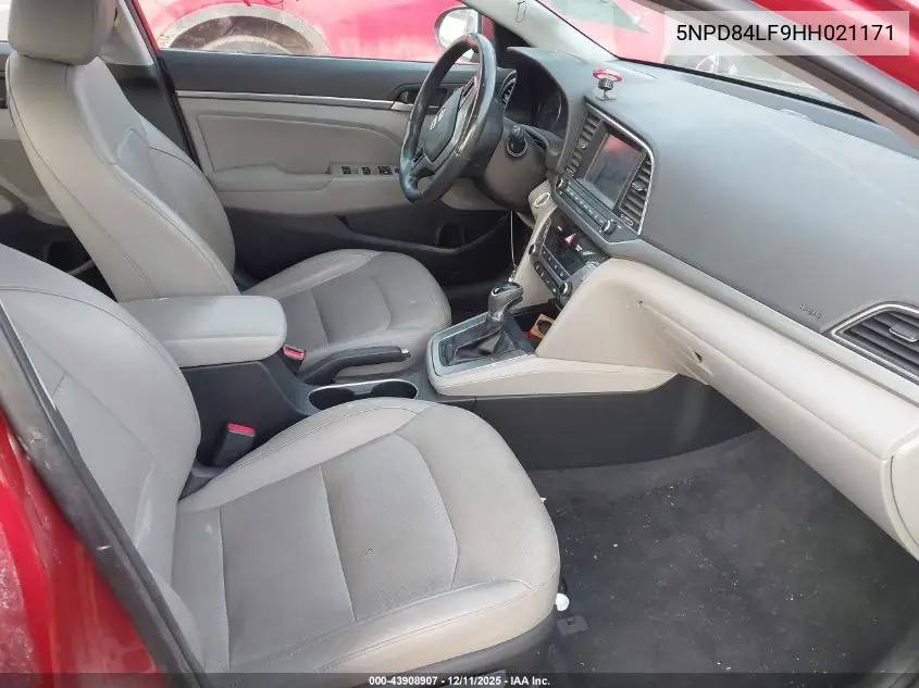 5NPD84LF9HH021171 2017 Hyundai Elantra Limited