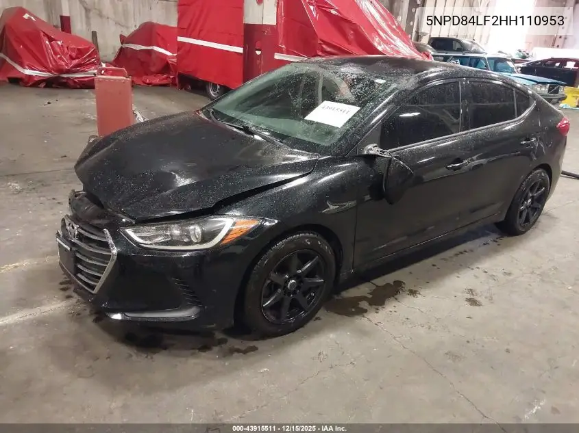 5NPD84LF2HH110953 2017 Hyundai Elantra Se