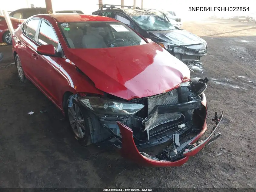 5NPD84LF9HH022854 2017 Hyundai Elantra Se