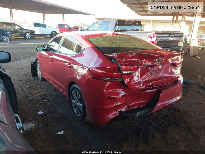 5NPD84LF9HH022854 2017 Hyundai Elantra Se