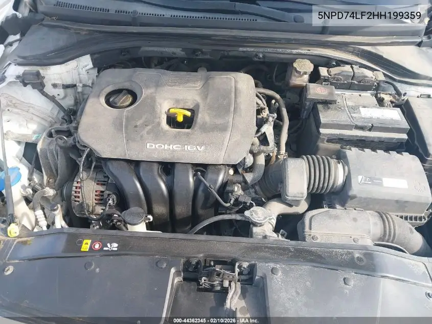 5NPD74LF2HH199359 2017 Hyundai Elantra Se