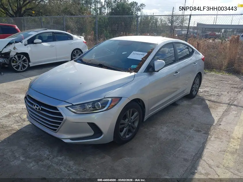 5NPD84LF3HH003443 2017 Hyundai Elantra Se