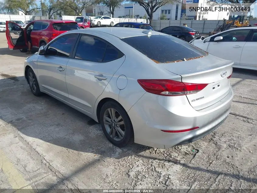 5NPD84LF3HH003443 2017 Hyundai Elantra Se
