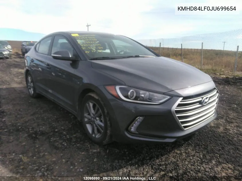 KMHD84LF0JU699654 2018 Hyundai Elantra Sel/Value/Limited