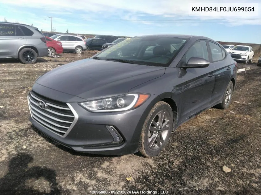 KMHD84LF0JU699654 2018 Hyundai Elantra Sel/Value/Limited