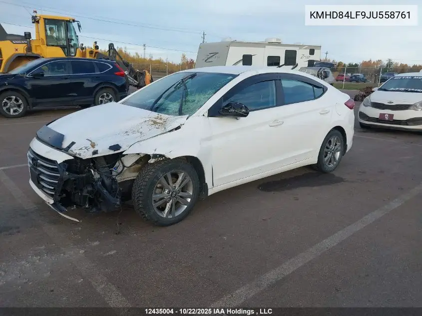 KMHD84LF9JU558761 2018 Hyundai Elantra Gl