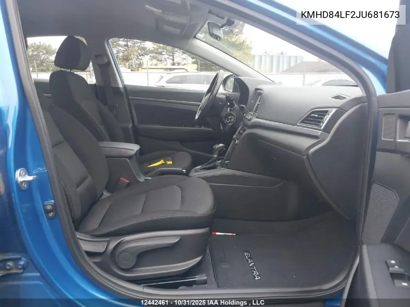 KMHD84LF2JU681673 2018 Hyundai Elantra Gl