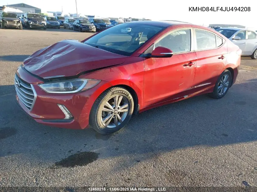 KMHD84LF4JU494208 2018 Hyundai Elantra Sel/Value/Limited