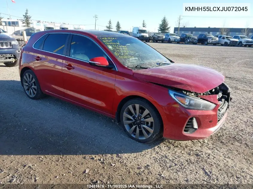 KMHH55LCXJU072045 2018 Hyundai Elantra Gt Sport