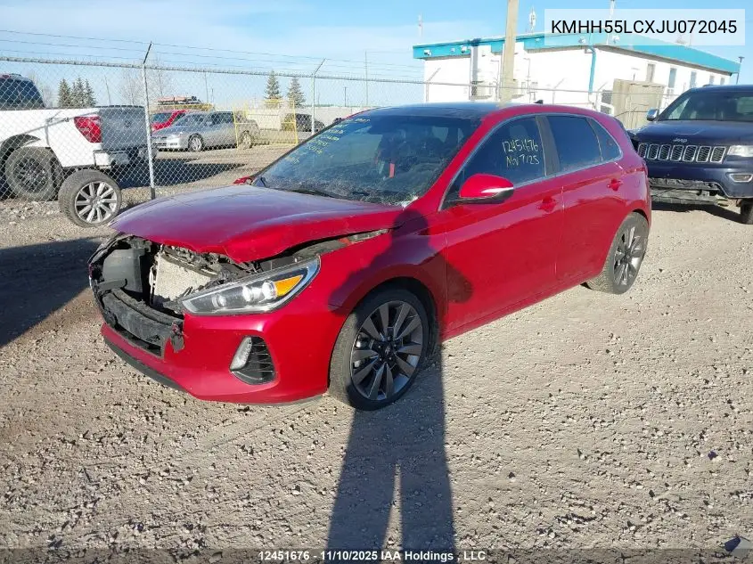KMHH55LCXJU072045 2018 Hyundai Elantra Gt Sport