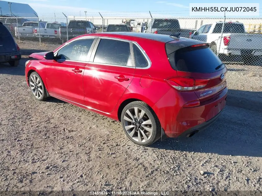 KMHH55LCXJU072045 2018 Hyundai Elantra Gt Sport